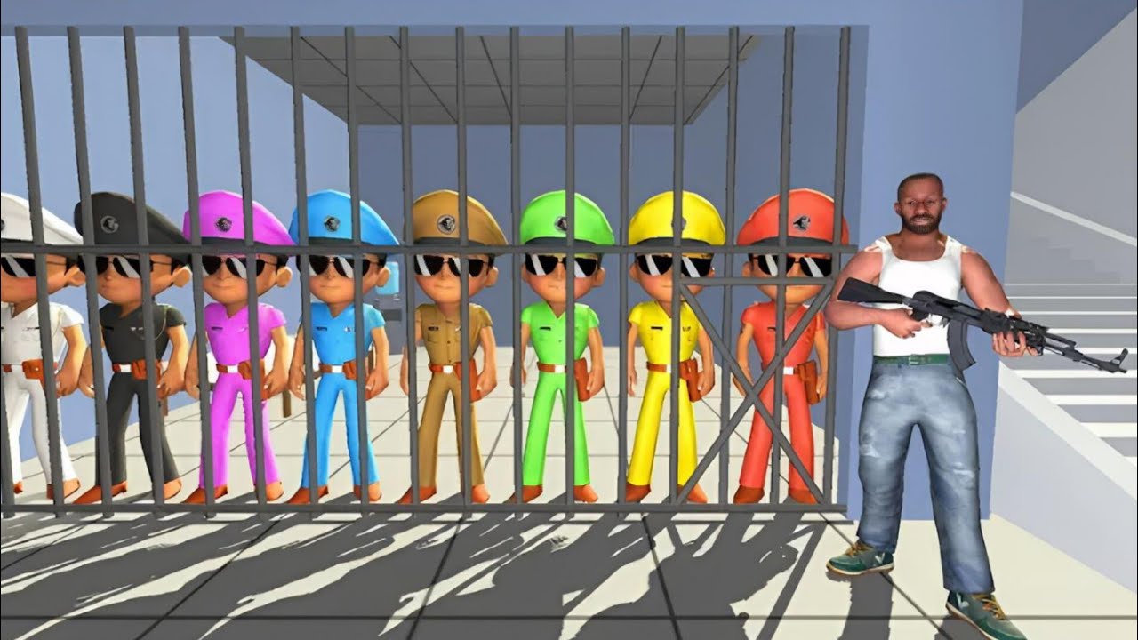 Colourful Police vs Franklin 😱 Indian bike driving 3d ❤️