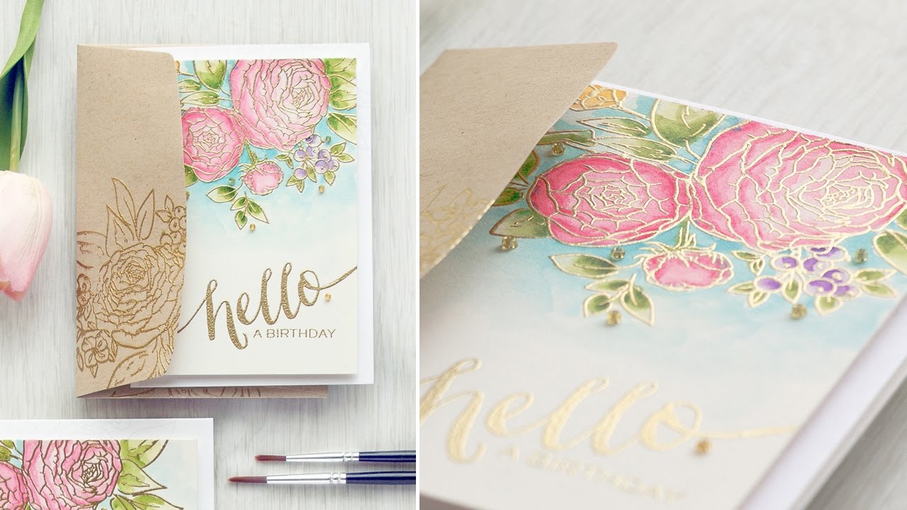 4 Bar Watercolored Card Sets