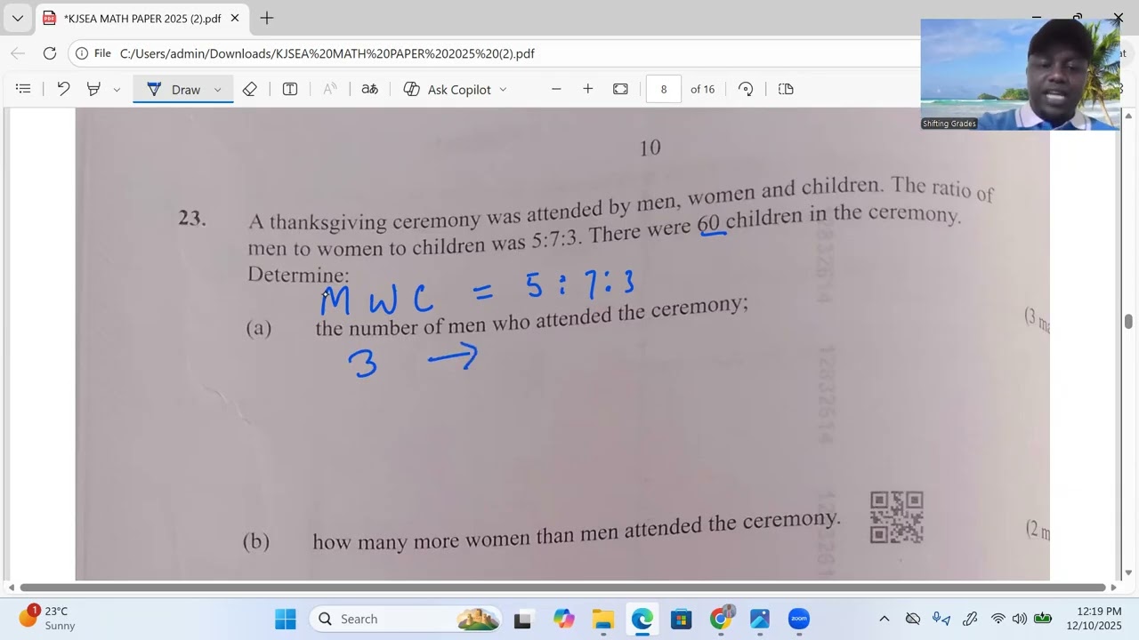 KJSEA MATHS 2025 PAPER || SECTION B - MULTIPLE CHOICE QUESTIONS.
