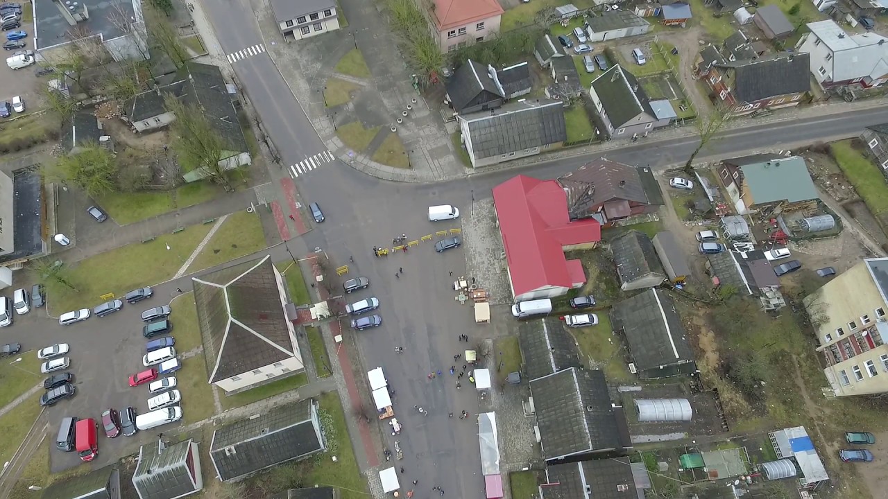 Panorama Over Small Town, Fair On Street - cutestockfootage.com