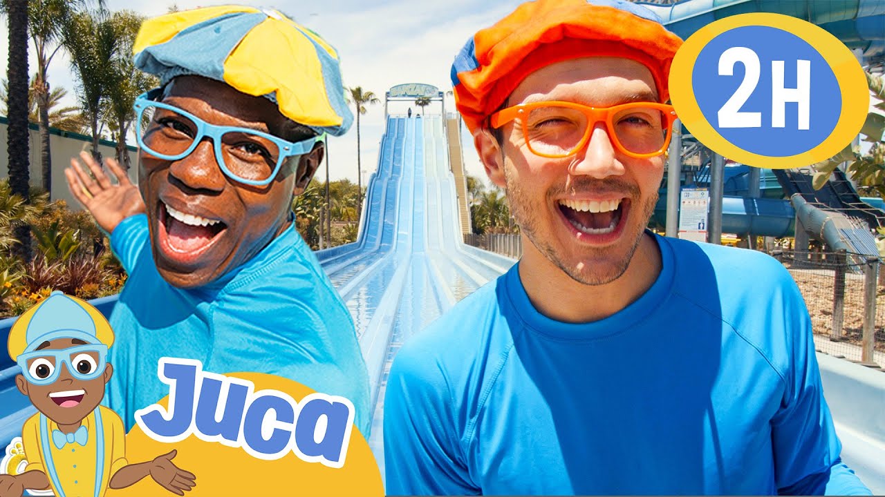 Juca e Blippi Visitam o Parque Aquático! | 2 HORAS DO JUCA BRASIL! | Vídeos Educativos para Crianças
