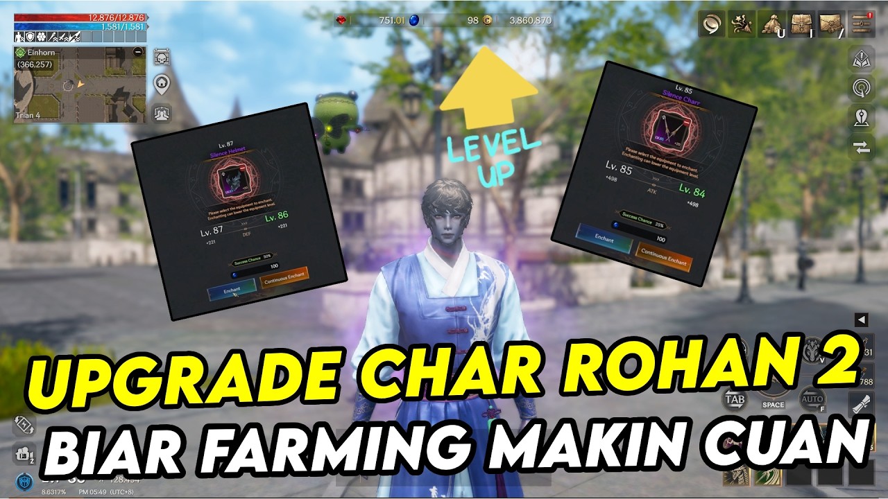 UPGRADE CHAR ROHAN 2 ? BIAR FARMING CRON & RUBYx MAKIN LANCAR  ! ! - ROHAN2 on CROSS