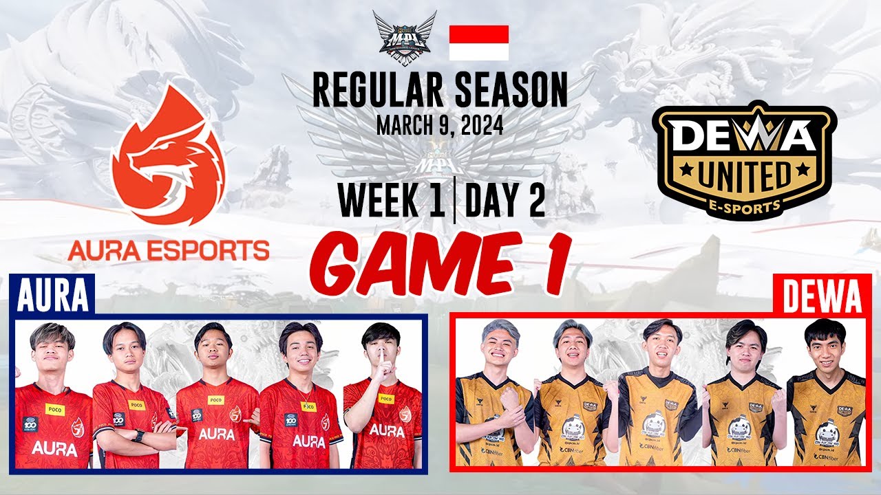 AURA vs DEWA UNITED ESPORTS GAME 1 FULL GAMEPLAY MPL ID S13 | AURA VS DEWA | WEEK 1 | REGULAR SEASON