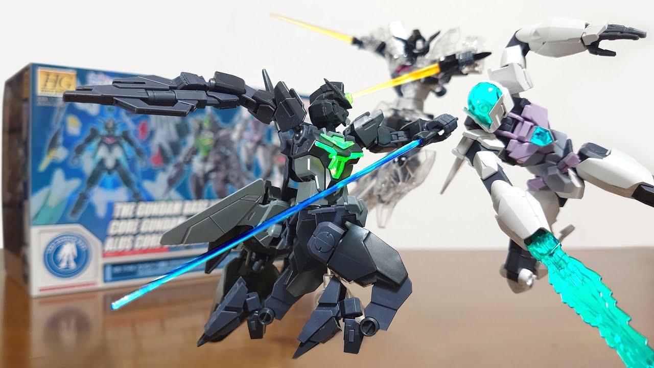 (プルタインガンダムもメタバースに登場！)HG 1/144 ガンダムベース限定 コアガンダム&コアガンダムII&アルスコアガンダム[ロービジビリティVer.]　レビュー