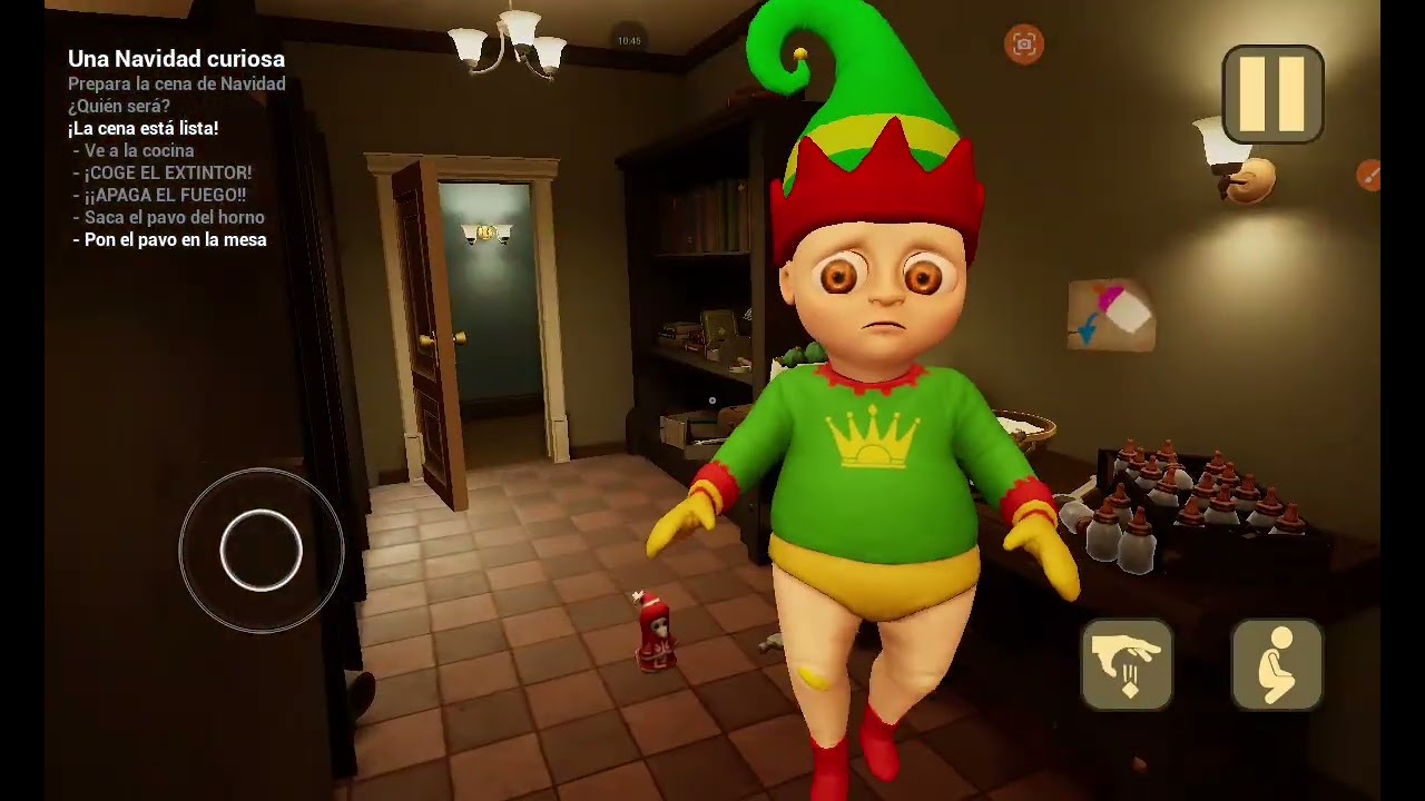 Jugando el bebe amarillo #2 navidad