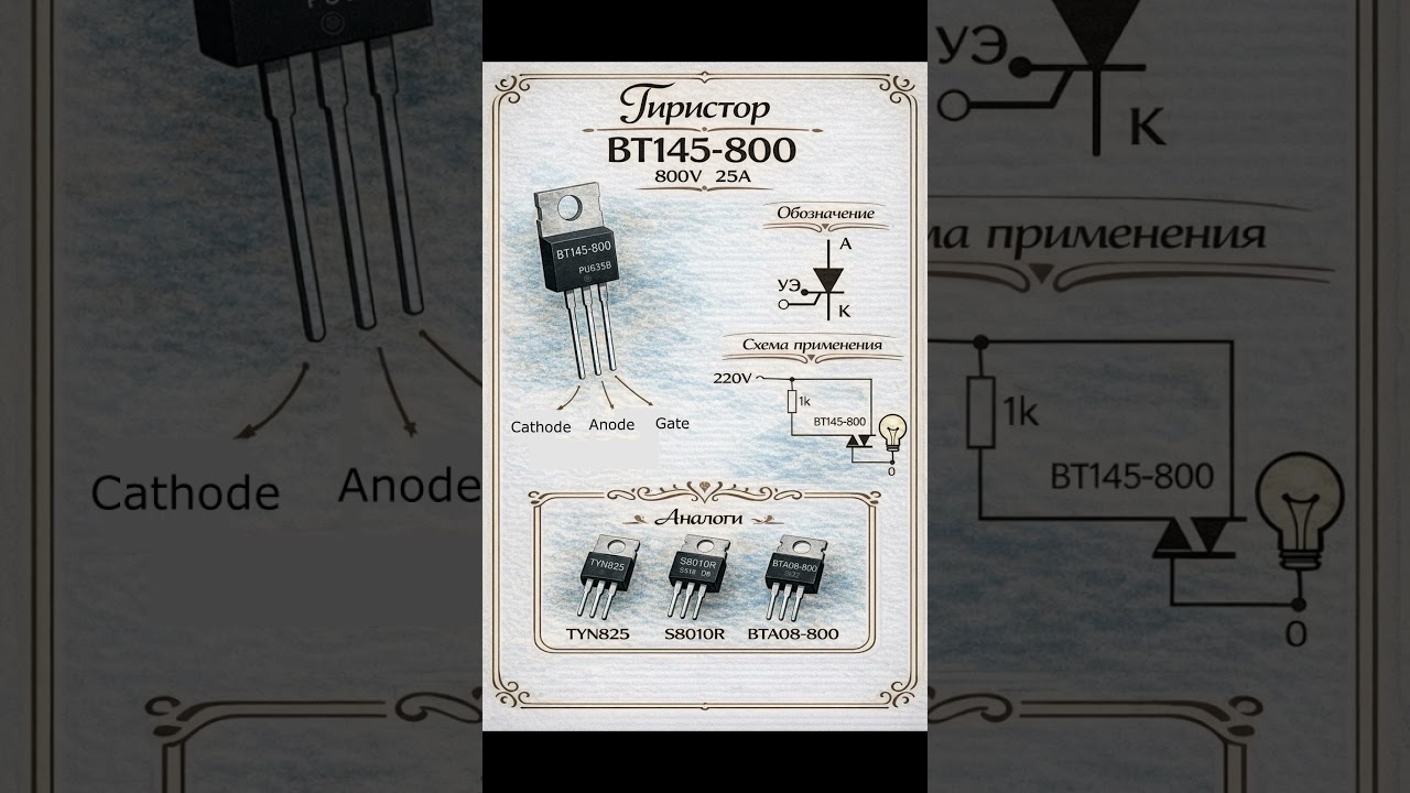 Mощные Tиристоры!  BT145    /800V 16А/