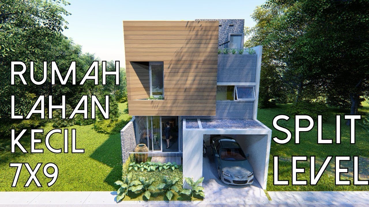Casa 7x9 lahan Kecil konsep Split Level + Musholla [kode 168]