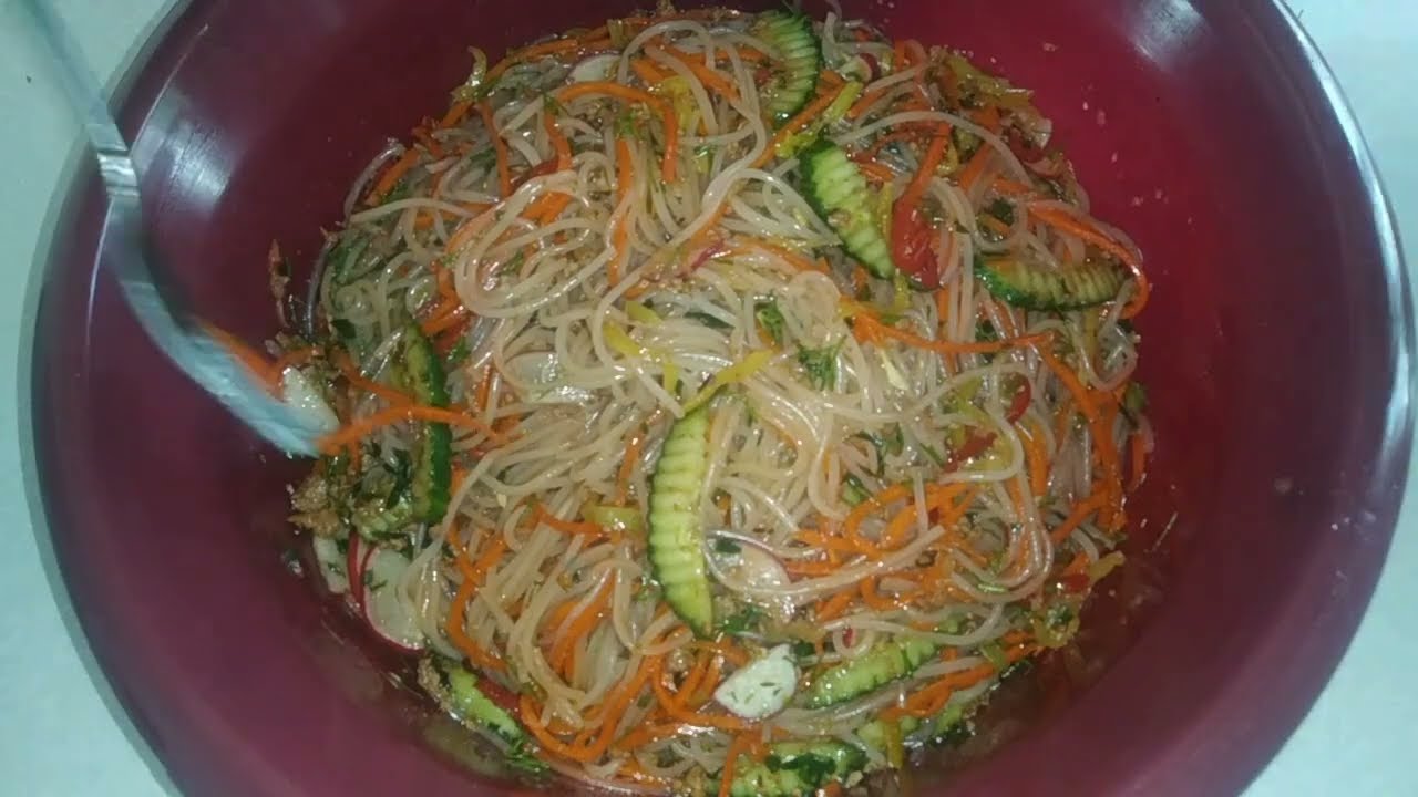 Mazzali Pentuza .Funchoza salatini tayyorlash onson usulda. Гатовим Фунчоза😋😋😋