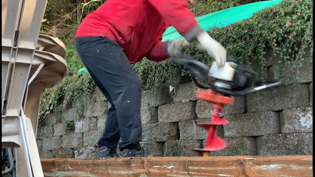 Construction Fail - Runaway Post Hole Auger Throws Operator