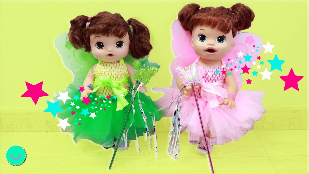 Diana y Sara Baby Alive se disfrazan de HADAS