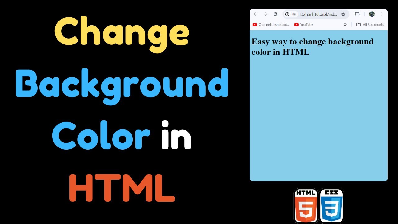 Как изменить цвет фона в HTML | 2 способа изменить цвет фона