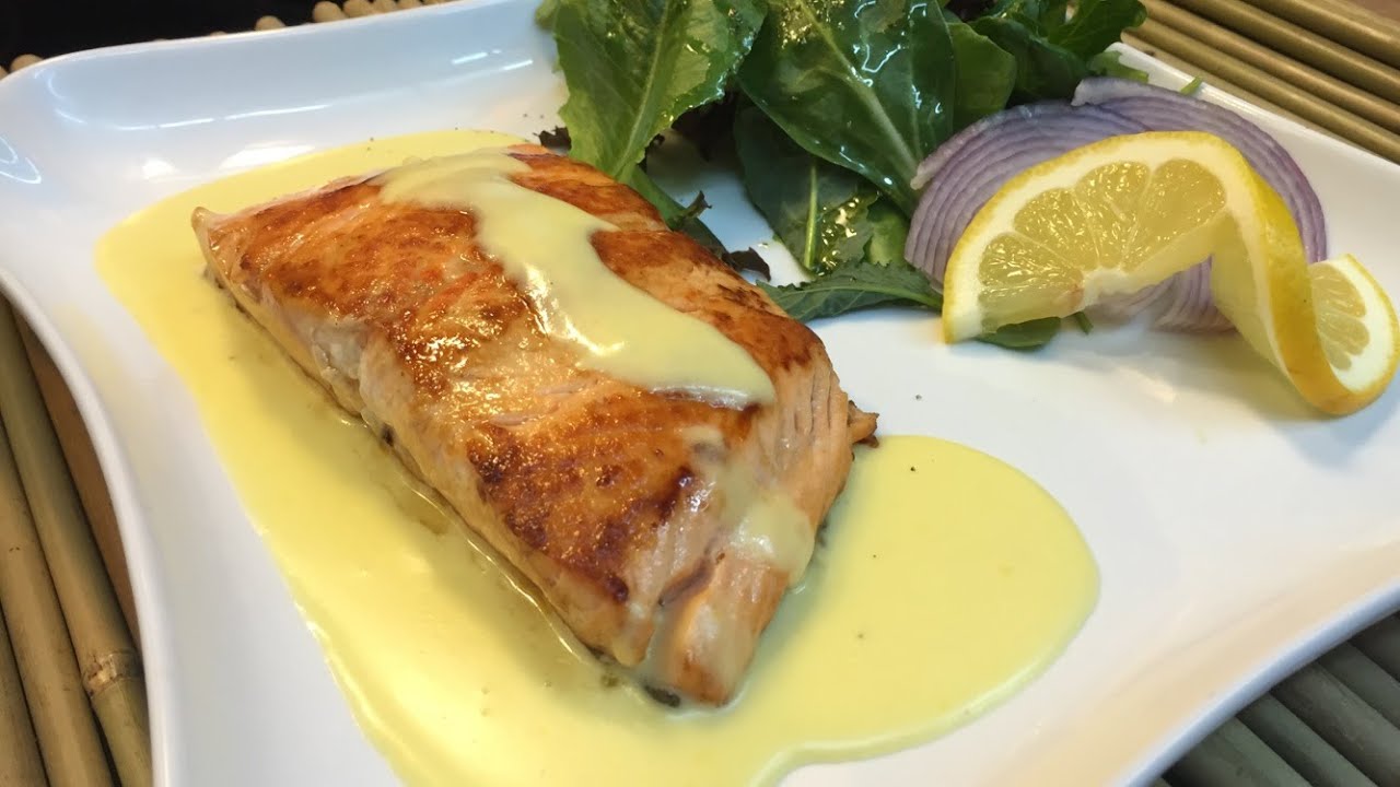 SALMON EN SALSA HOLANDESA , RECETA DELICIOSA!