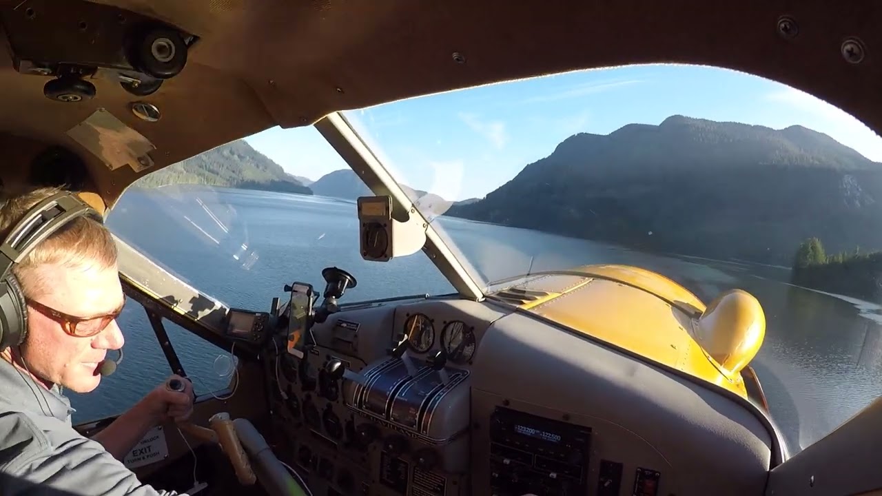 Jim the Pilot Flying a DeHavilland Beaver Seaplane somewhere in British Columbia