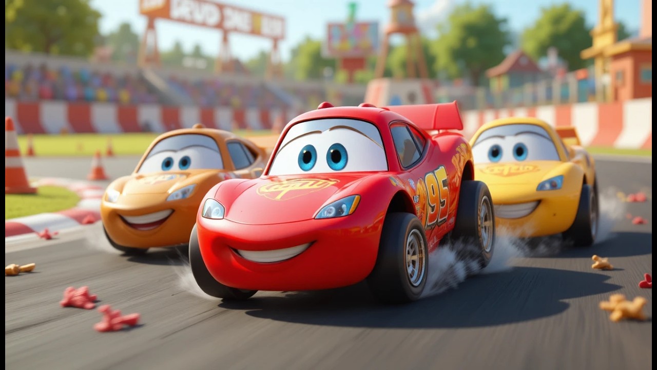 Drie Kleine Speelgoedauto's Vroem Vroem | Auto Liedje & Leren Tellen voor Kinderen