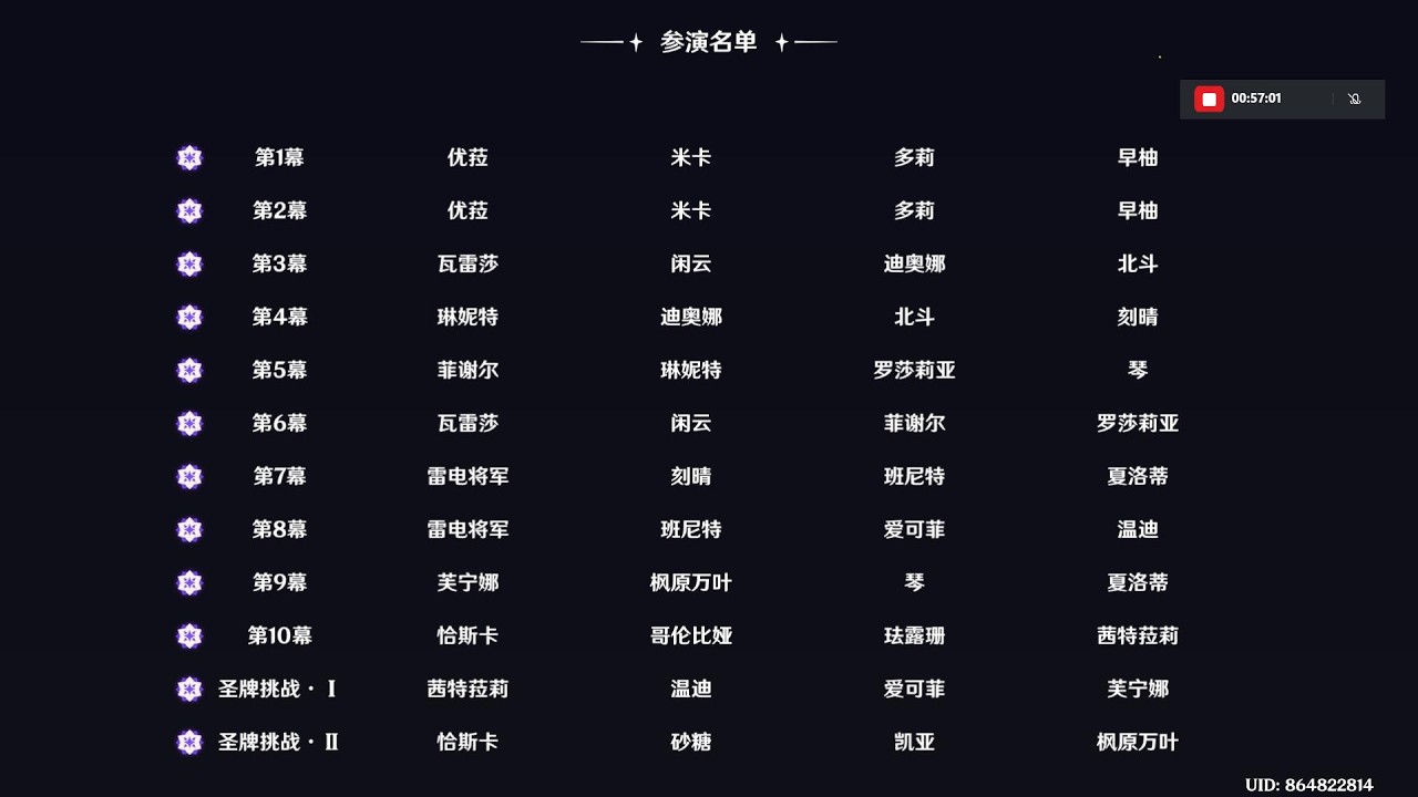 【原神】一鏡到底 3月份 (雷冰風) 幻想真境劇詩 月諭模式