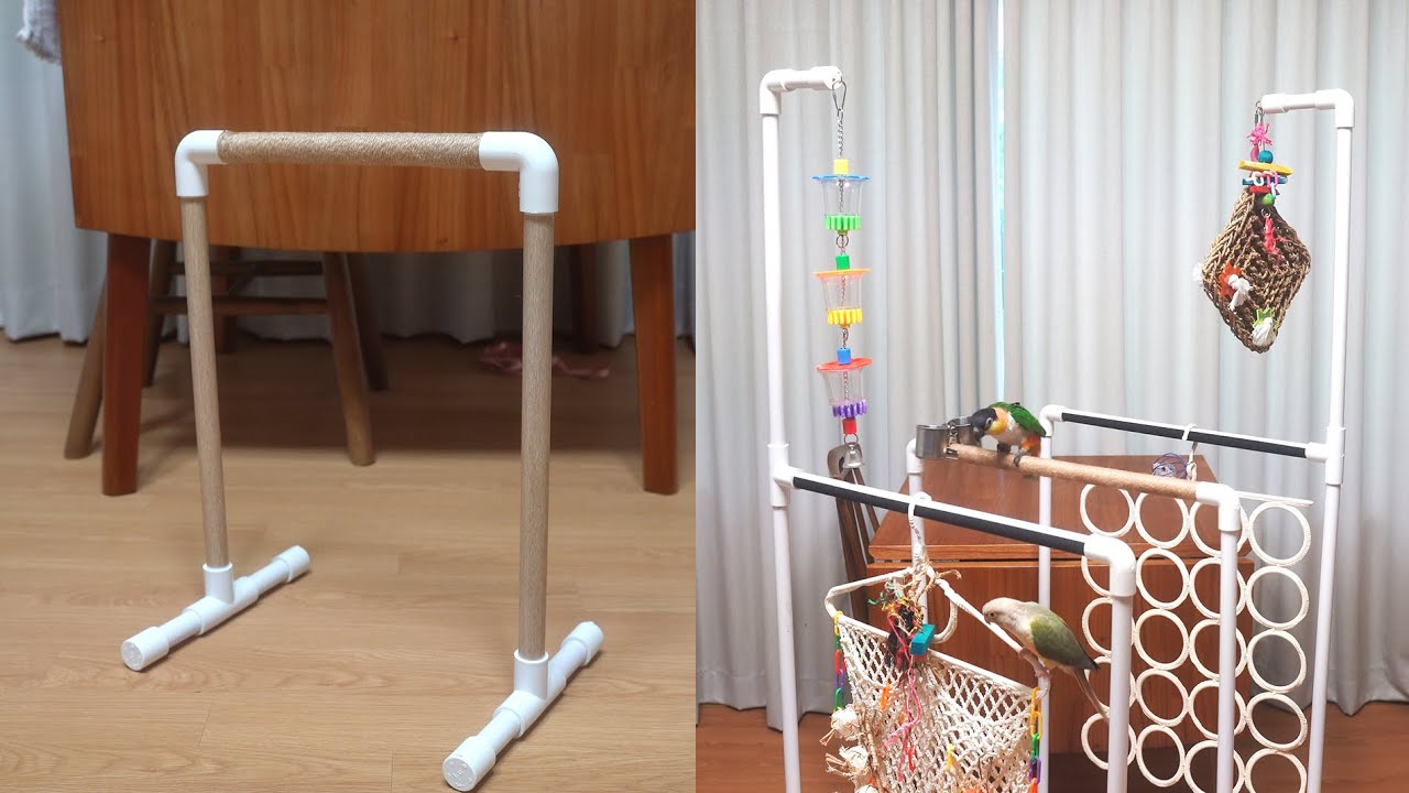 앵무새 놀이터를 직접 만들어보자(PVC 파이프)