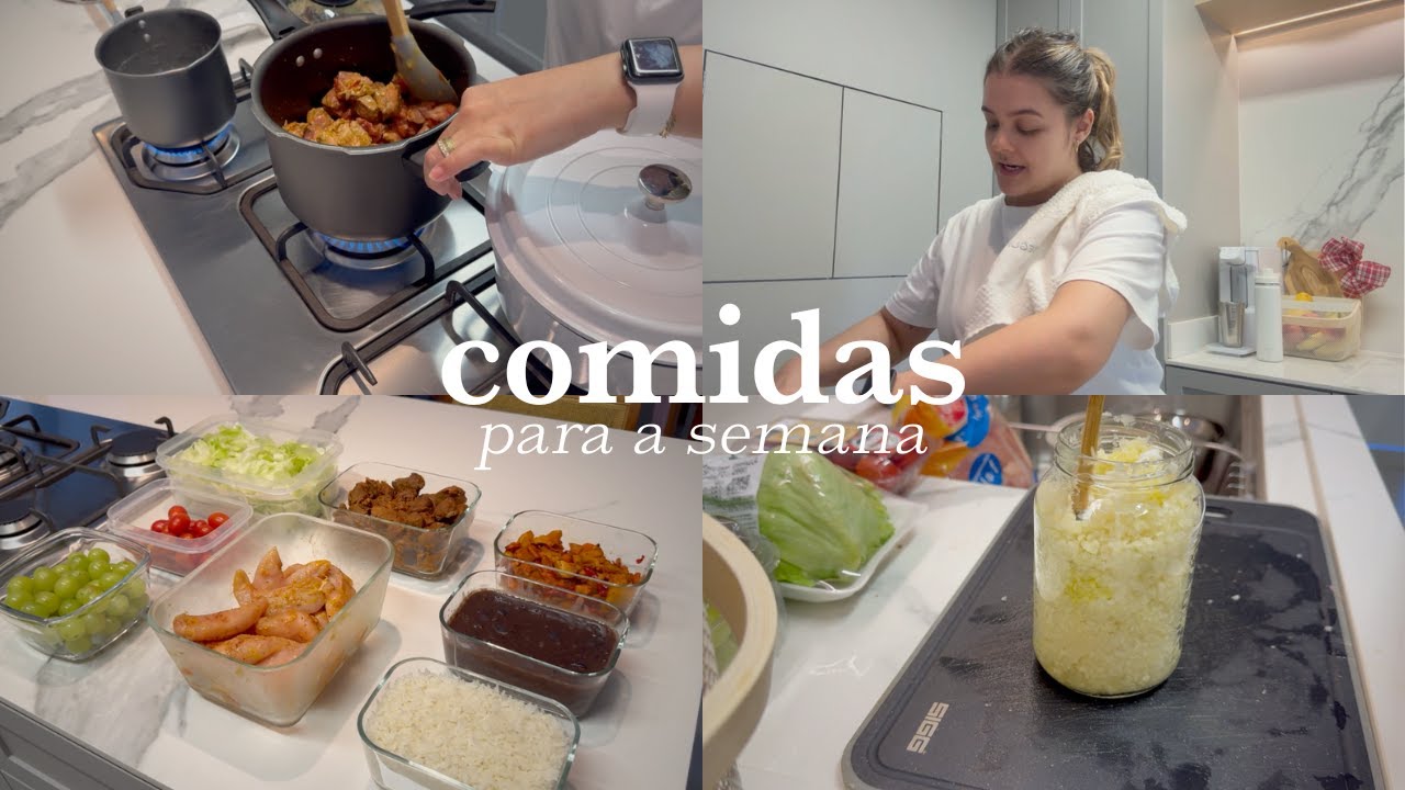 FAZENDO COMIDA PRA SEMANA TODA | Preparativos das comidas saudáveis para a semana