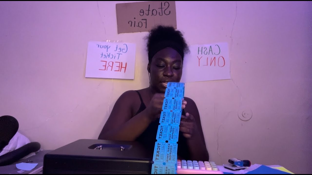 ASMR: State fair ticket booth 🎡🎟️ | vlogmas day: 14