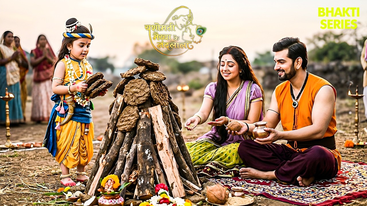 नंदलाला संग मैया-बाबा की पावन होलिका दहन पूजा | Yashomati Maiya Ke Nadlala |#YMKN #krishna