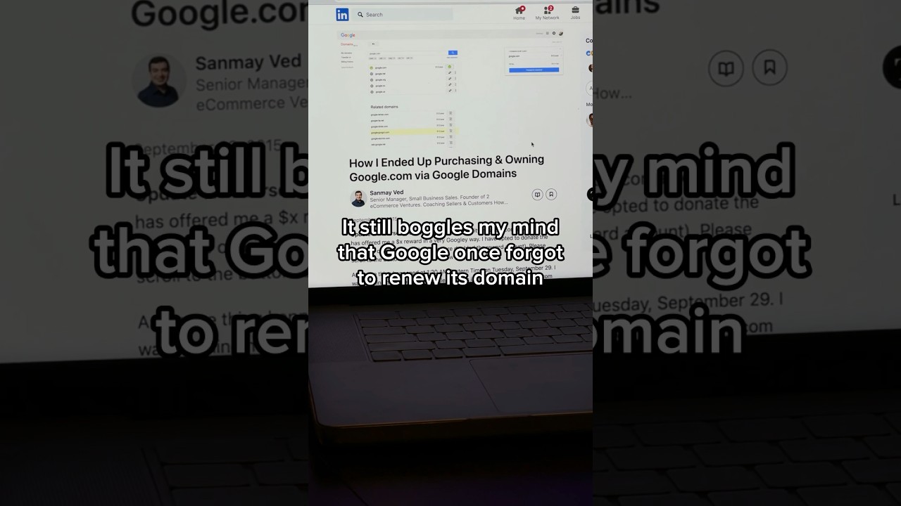Google once forgot to renew its domain, Google.com, and somebody bought it