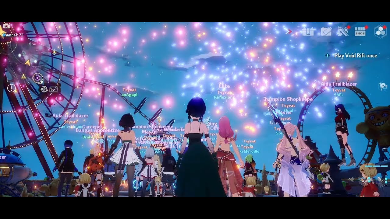 [Genshin x Tower of Fantasy] Fireworks. 3.2 Livestream watch, Teyvat Fest Crew Event [Teyvatギルドイベント]