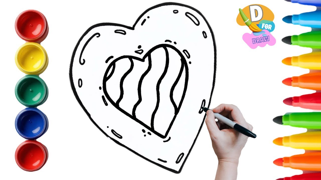 ♥️ How to Draw a perfect Heart | Satisfying Coloring | Easy Step by Step Tutorial 