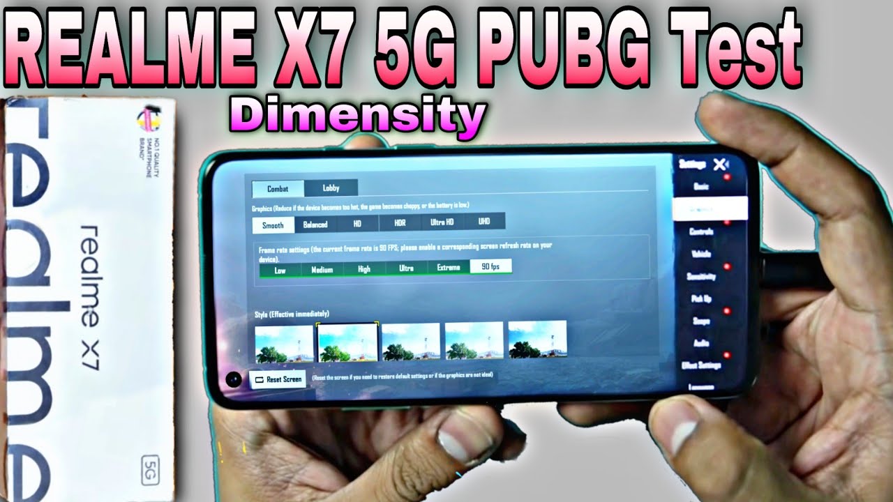 REALME X7 5G PUBG MOBILE Test | Realme X7 PUBG graphics settings review hindi| Realme X7 5G Unboxing