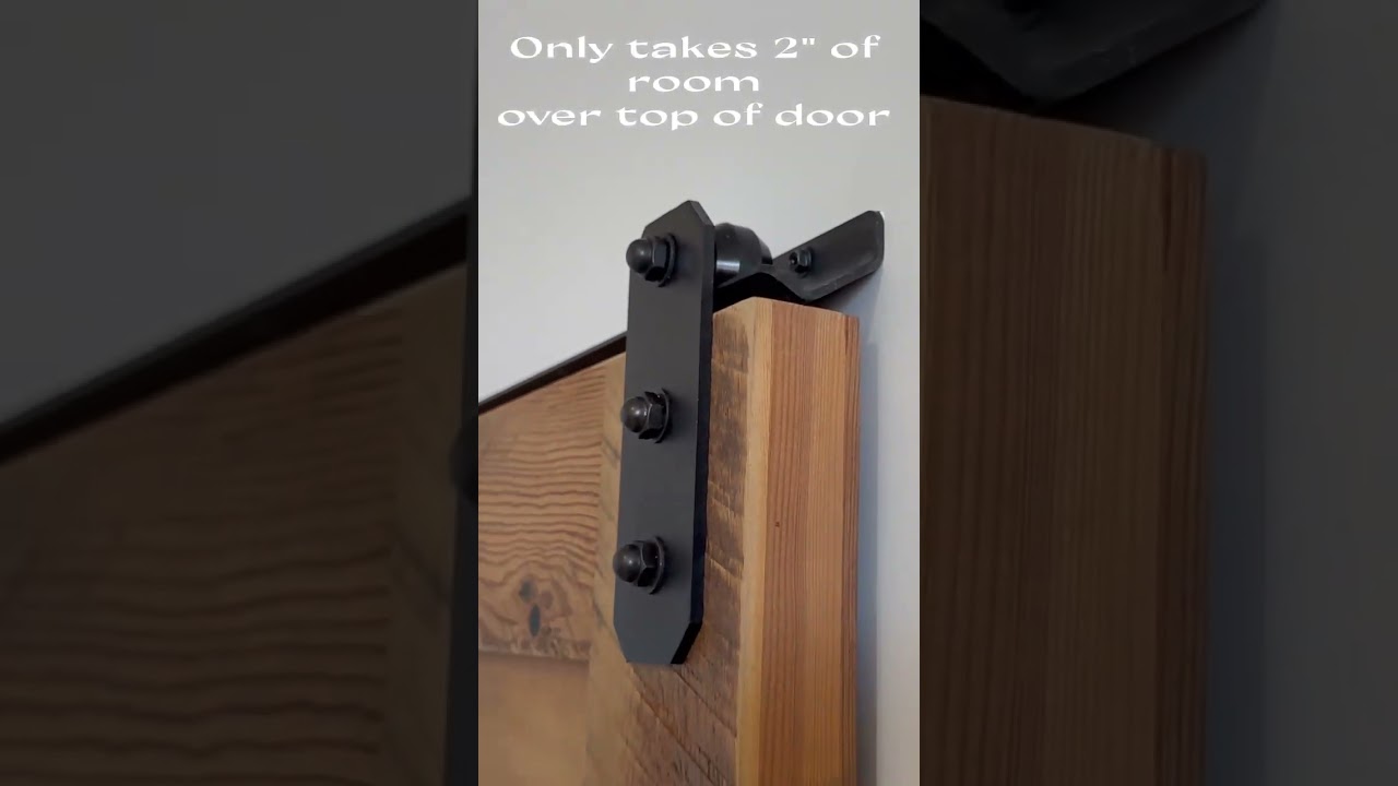 Low profile, low clearance, v track barn door hardware