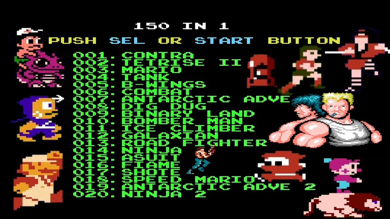 NES 150 in 1 Gameplay : Classic Retro Games Collection