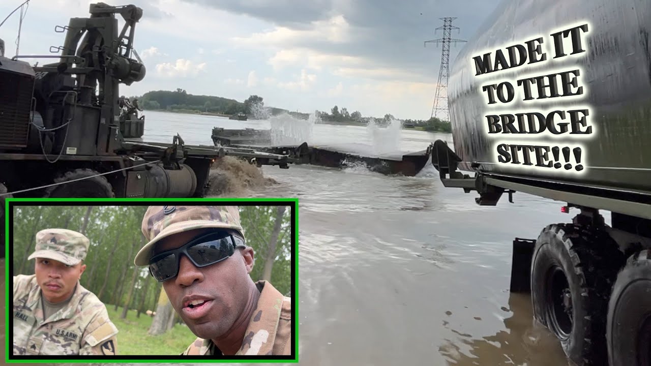 ARMY ENGINEERS (12C & 12B) BUILD BRIDGE ON HISTORIC ROMANIAN RIVER
