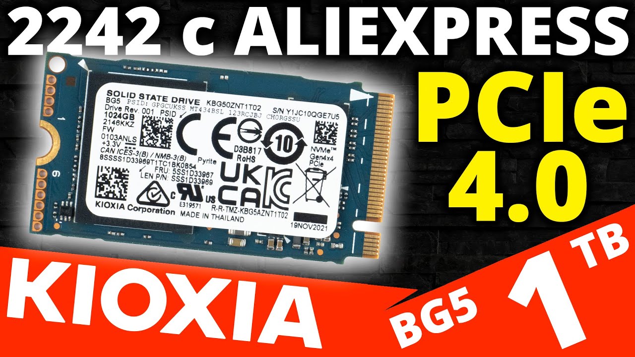 OEM SSD 2242 для внешнего бокса с Aliexpress - SSD KIOXIA BG5 1024GB