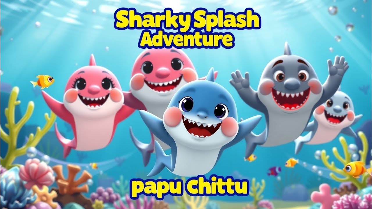 Sharky Splash Adventure | Fun Sing-Along Kids Rhyme for Toddlers & Preschoolers | Papu Chittu
