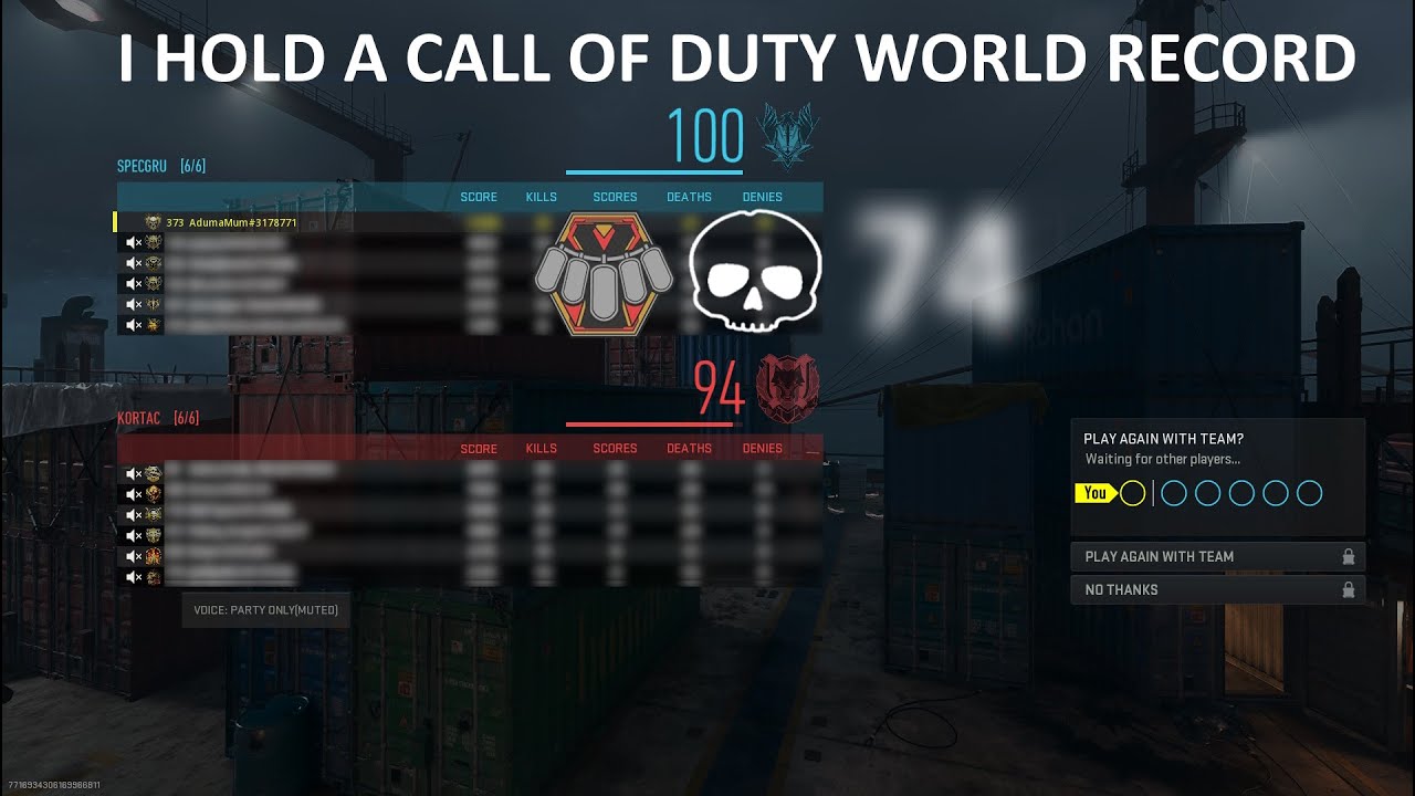I Hold A Call of Duty World Record...