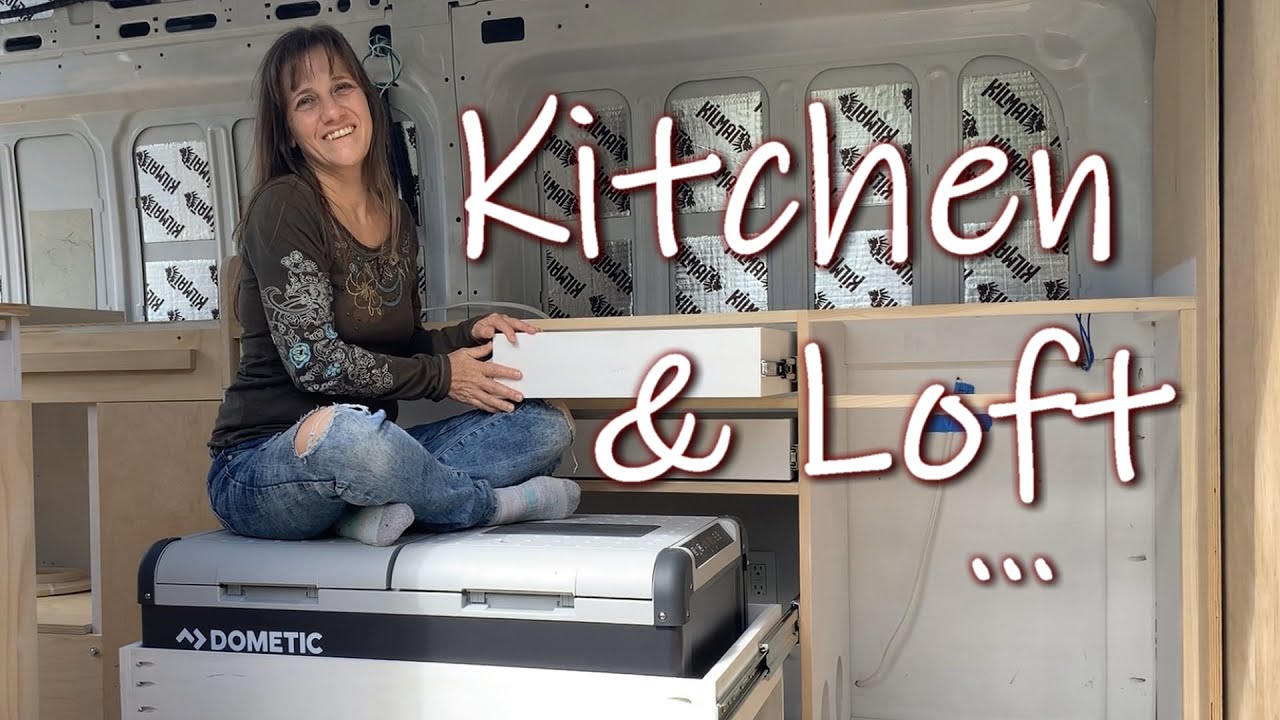 Van Conversion: Loft and Kitchen Area | Fridge Slide