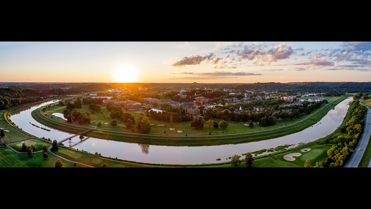 Aerial View of Ohio University Athens Campus (Summer)