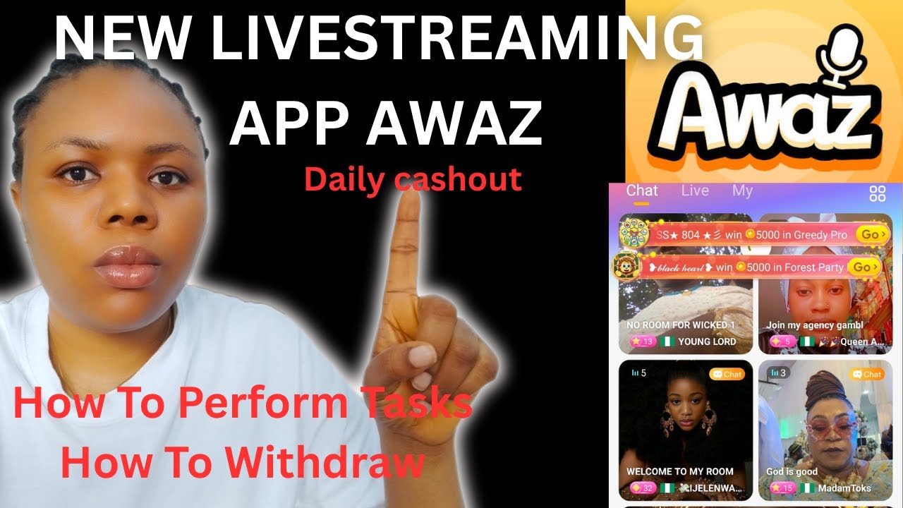 Aplikacja Awaz Livestreaming: Nowa aktualizacja Zarabiaj w Internecie z Awaz