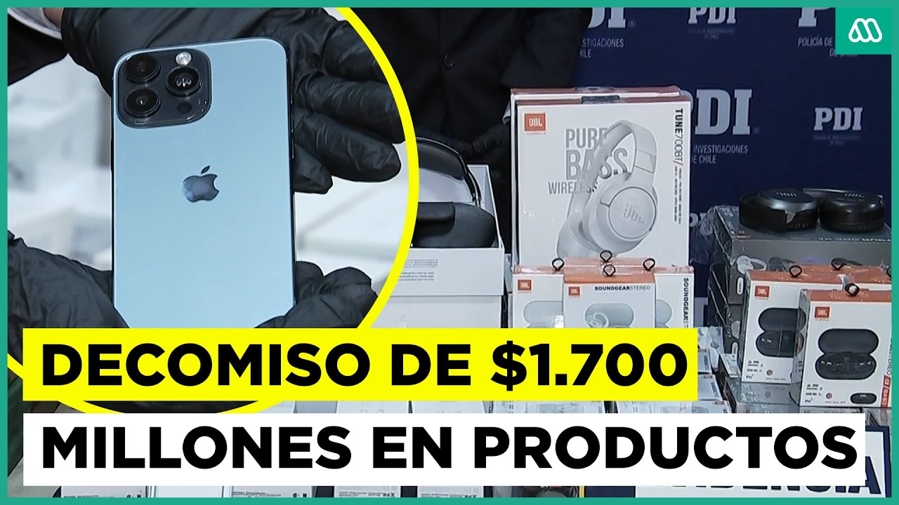 Millonaria incautación de productos falsificados: Vendían hasta celulares