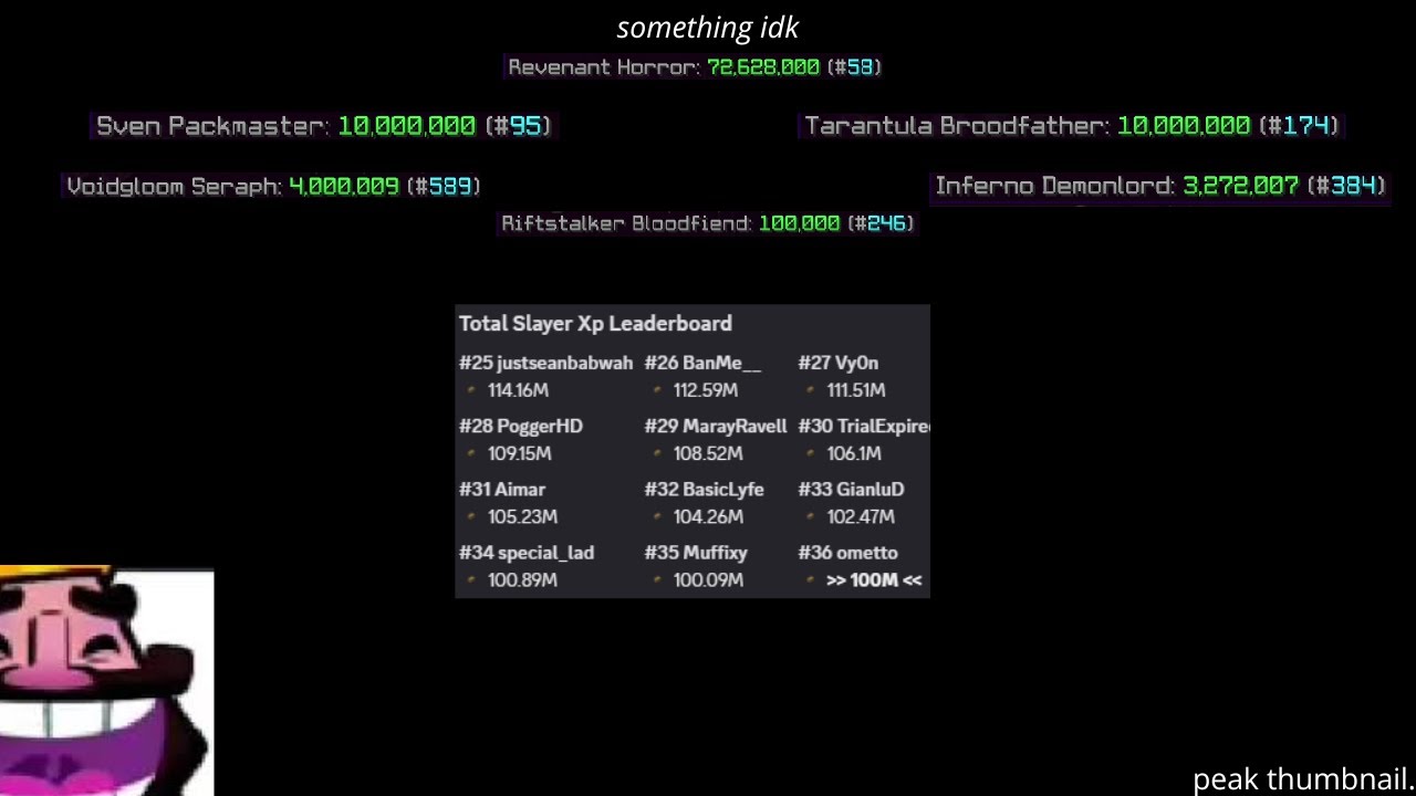 100M TOTAL SLAYER EXP! + 4M eman exp - Hypixel Skyblock