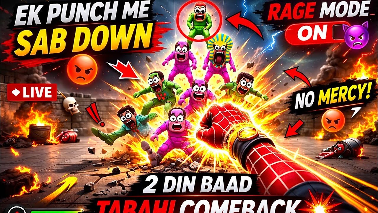 INSANE RAGE PUNCH 😡 Annoying Uncle LIVE 🔥 Ek Punch Me Sab Gir Gaye 💥 Road To 1k Watching🤣