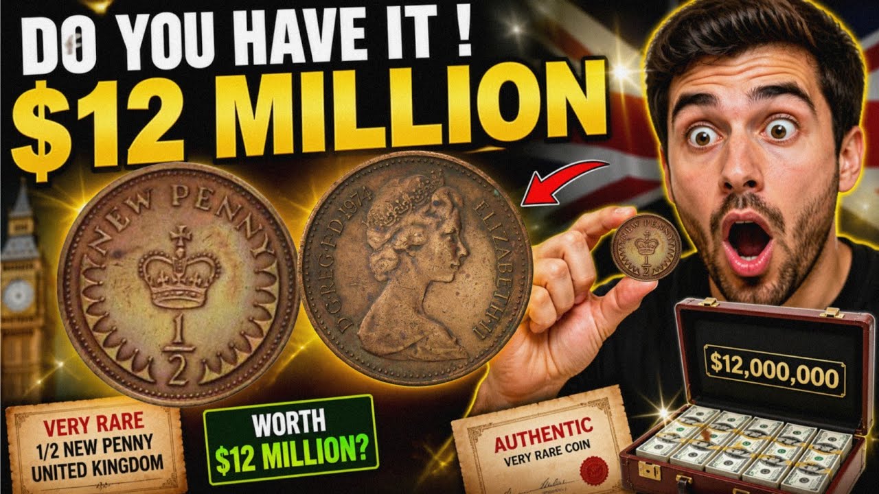 🚨 YOU COULD HAVE THIS 1/2 NEW PENNY COIN WORTH &pound;1,000+ IN YOUR POCKET UK RARE LIST!