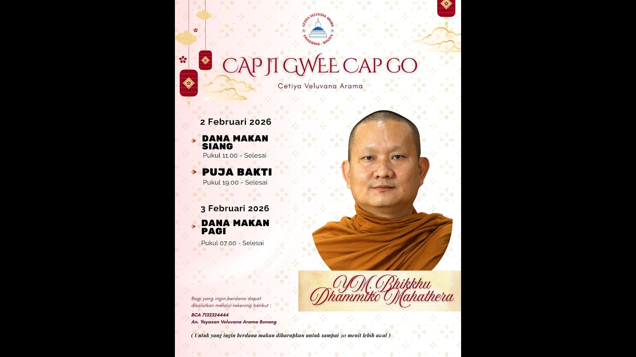 PUJA BAKTI CAP JI GWEE CAP GO | SENIN,  2 FEBUARI 2026