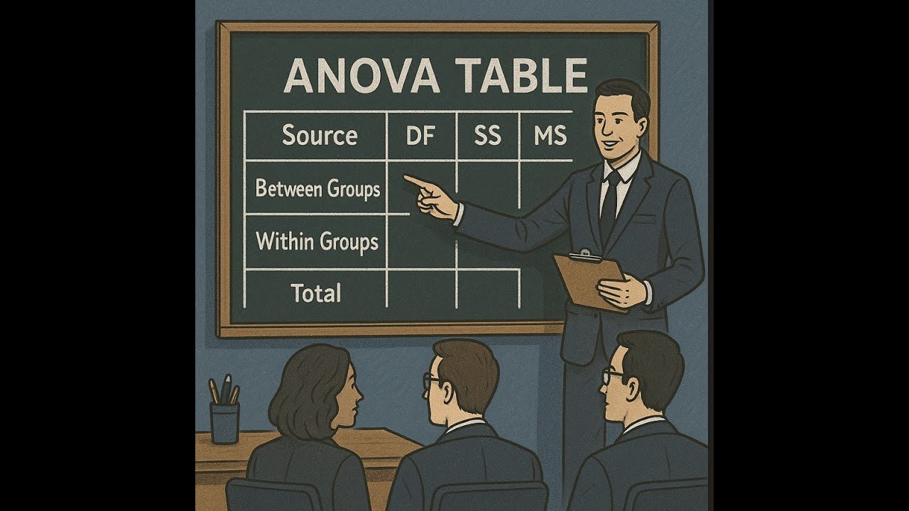 66 - One Way ANOVA: ANOVA Table Part 2