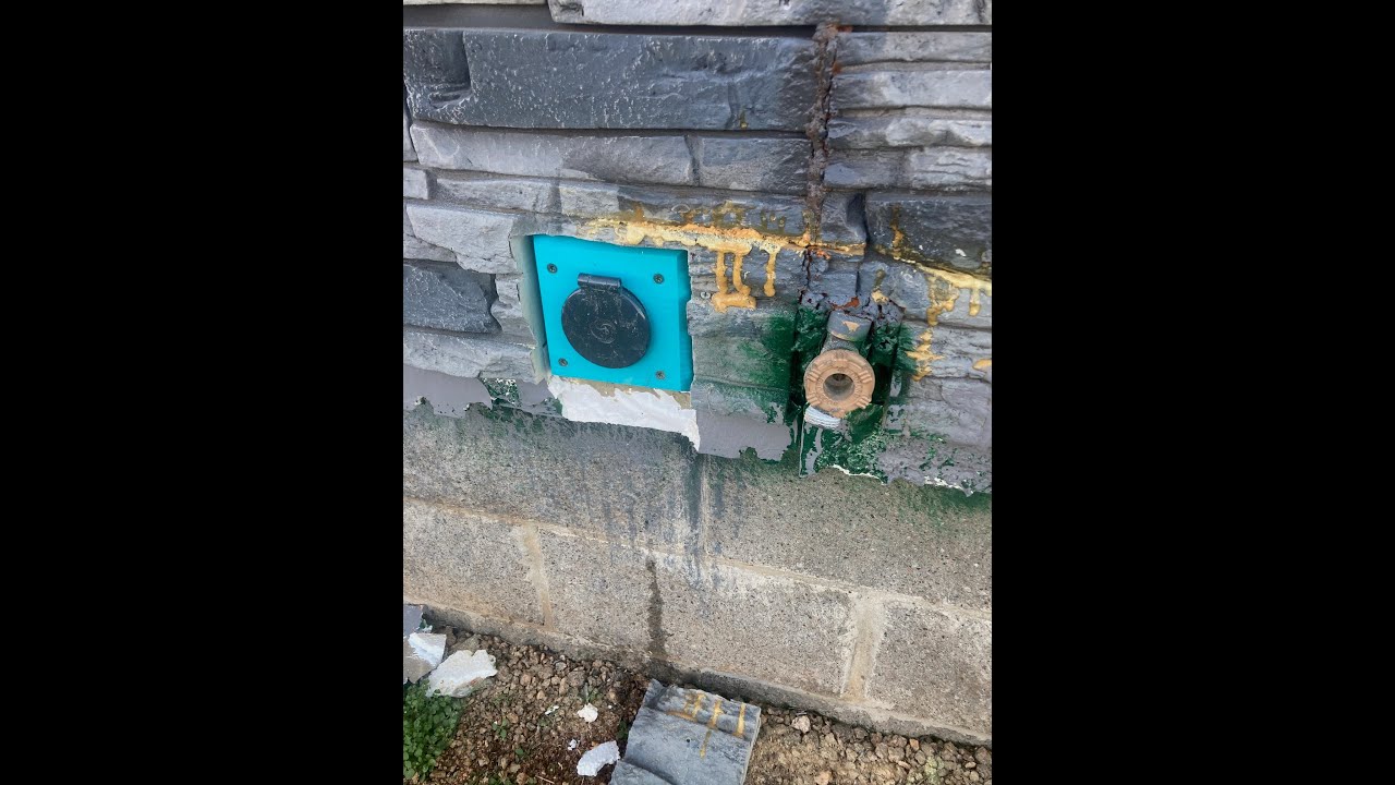 Aquor Hydrant Install The Hard Way. I Have GenStone But I Just Made Some Mounting Blocks. Sweeeeet