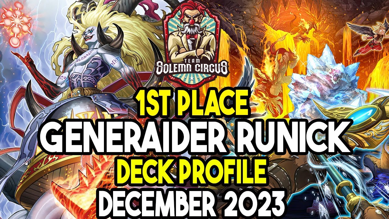 Yu-Gi-Oh! 1st Place Generaider Runick Deck Profile November 2023 Post AGOV
