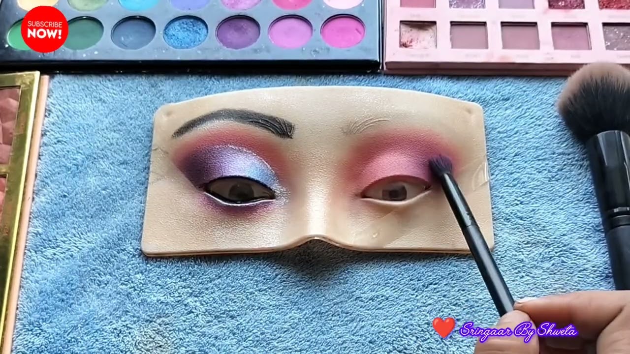 Purple Shimmer Cut Crease with Silver Liner ✨Easy tutorial 🤗