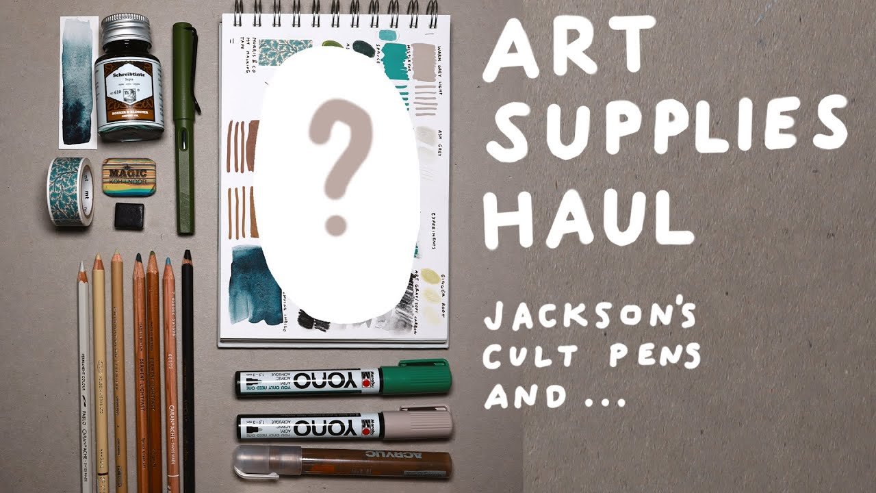 COZY ART SUPPLIES HAUL & SWATCHING - Jackson's, Cult pens & more! YONO Markers, Lamy safari, MT & ..