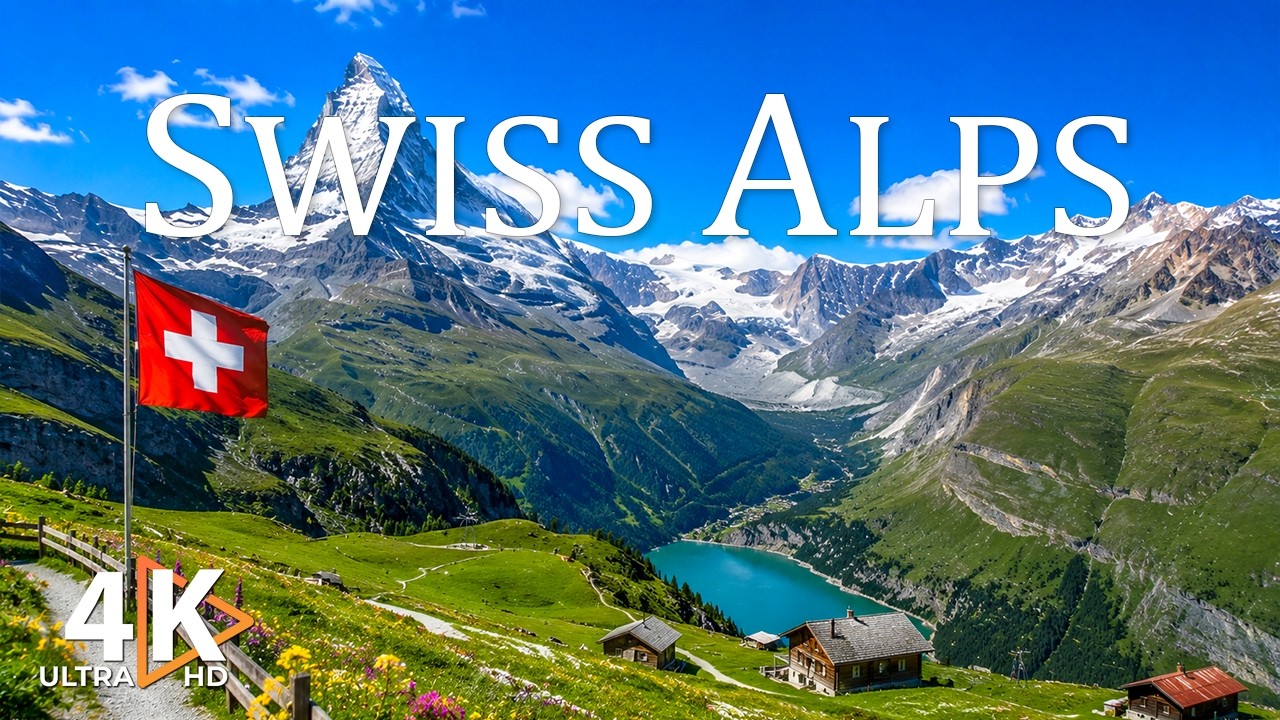 Swiss Alps 4K UHD | Majestic Mountains, Alpine Serenity & Relaxing Piano Music