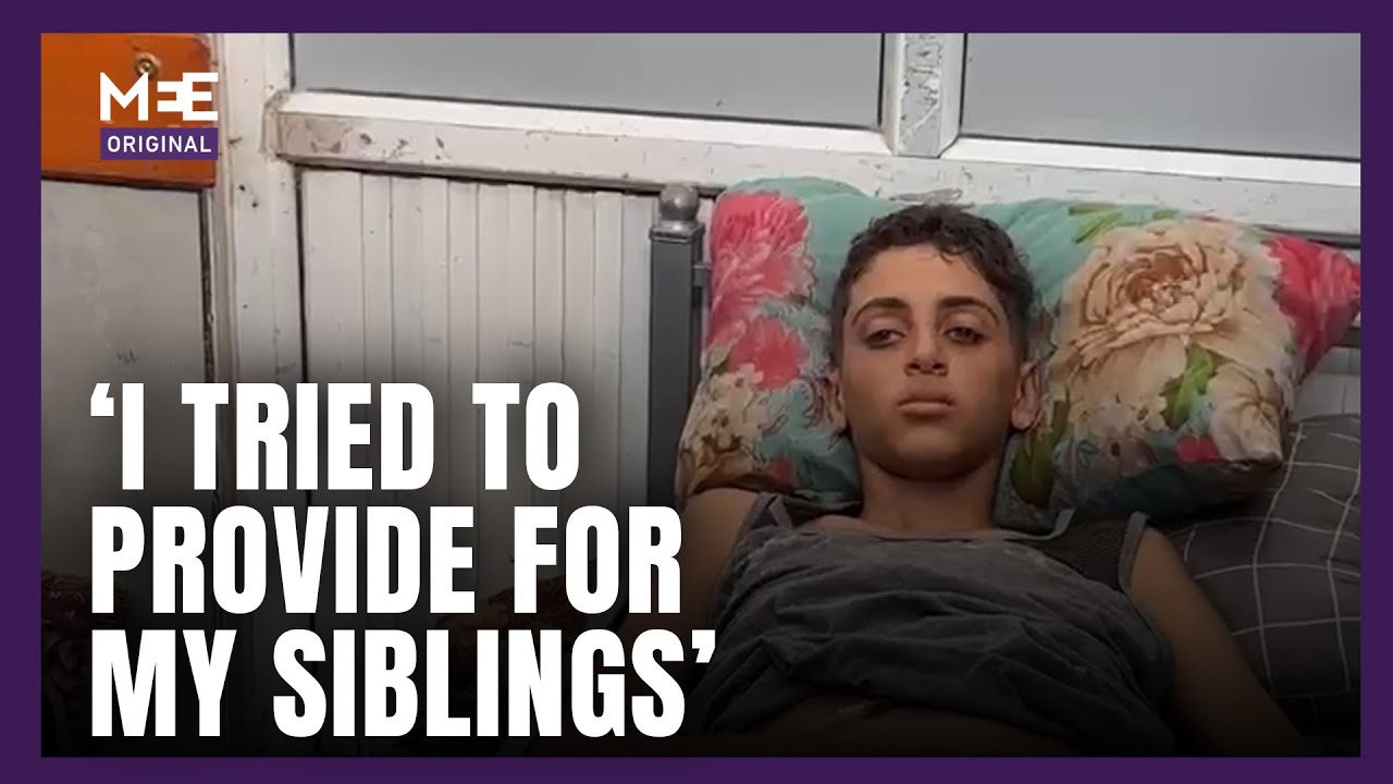 Palestinian child injured by shrapnel while seeking aid in Gaza