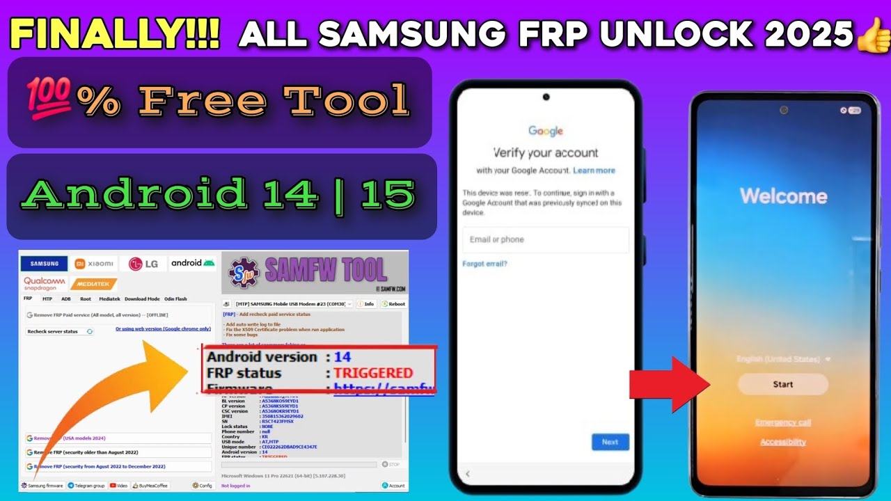 👉 New Frp Method 2025 Samsung FRP Unlock (Android 14/15) | All Samsung FRP Bypass 100% Working ✅