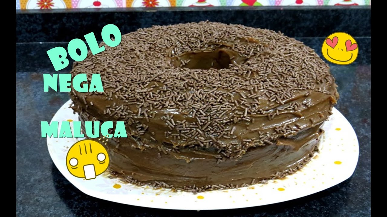 BOLO NEGA MALUCA RECHEADO E MOLHADO